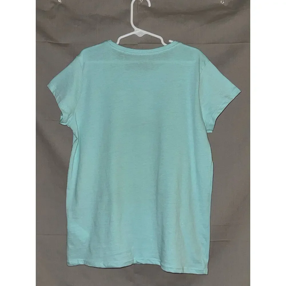 The Children’s Place Girls Hoppy Easter Cat Mint Green T-shirt, Size L (10/12)